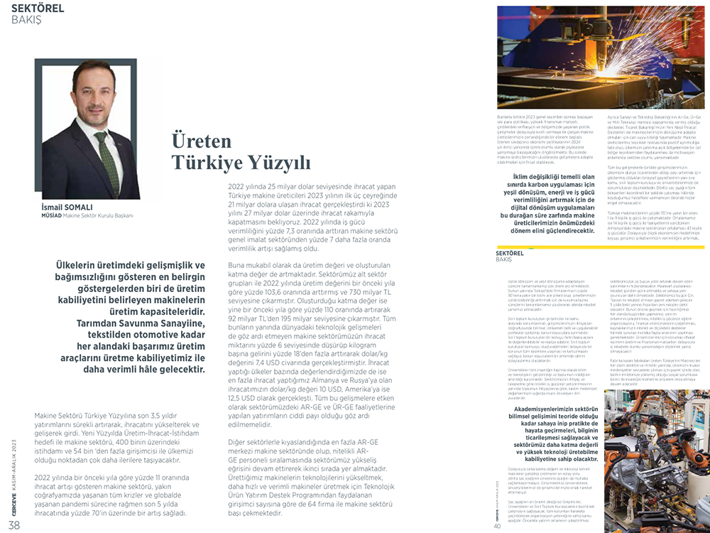 Üreten Türkiye Yüzyılı